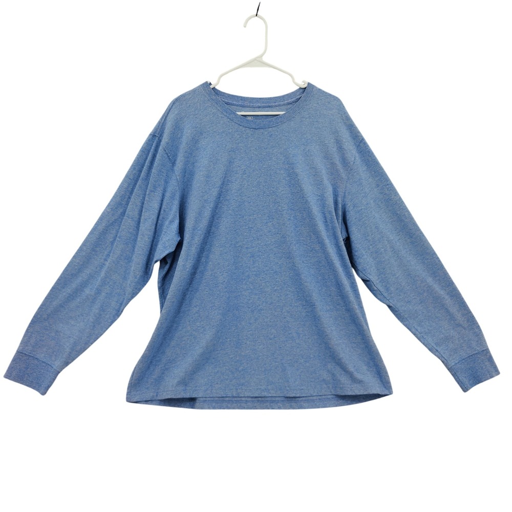 Eddie Bauer Mens Outdoor Norm Gorp Long Sleeve Crew Neck Shirt XXL Blue Heather